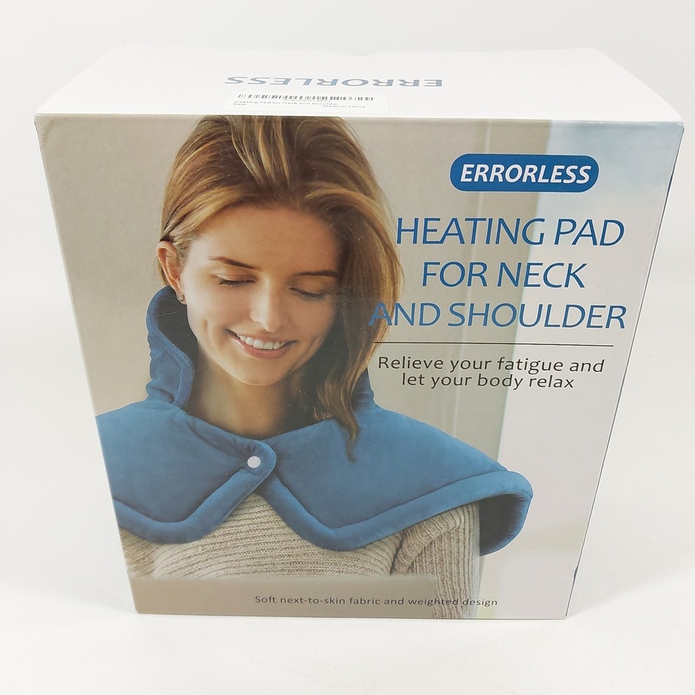 Errorless Electric Heating Pad For Neck & Shoulders, (6) Heat Settings New Soft
